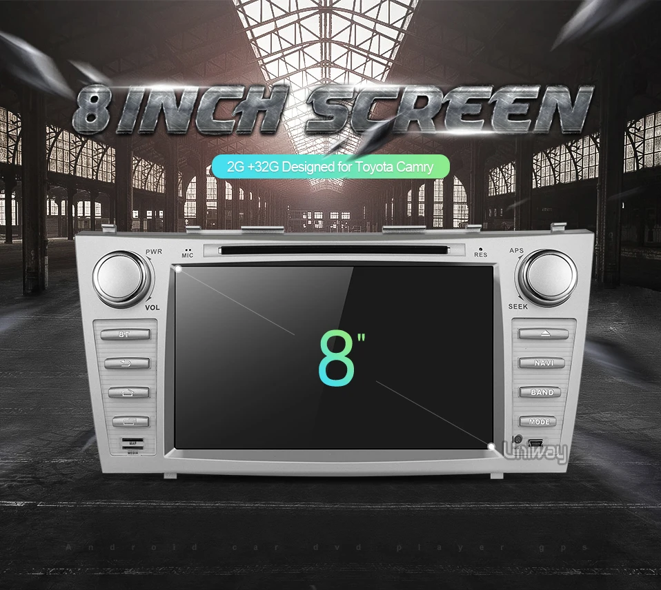 Top uniway ZKMR8071 2G+32G 2 din android 7.1 car dvd for toyota camry 2007 2008 2009 car radio gps navigation  with steering wheel 0