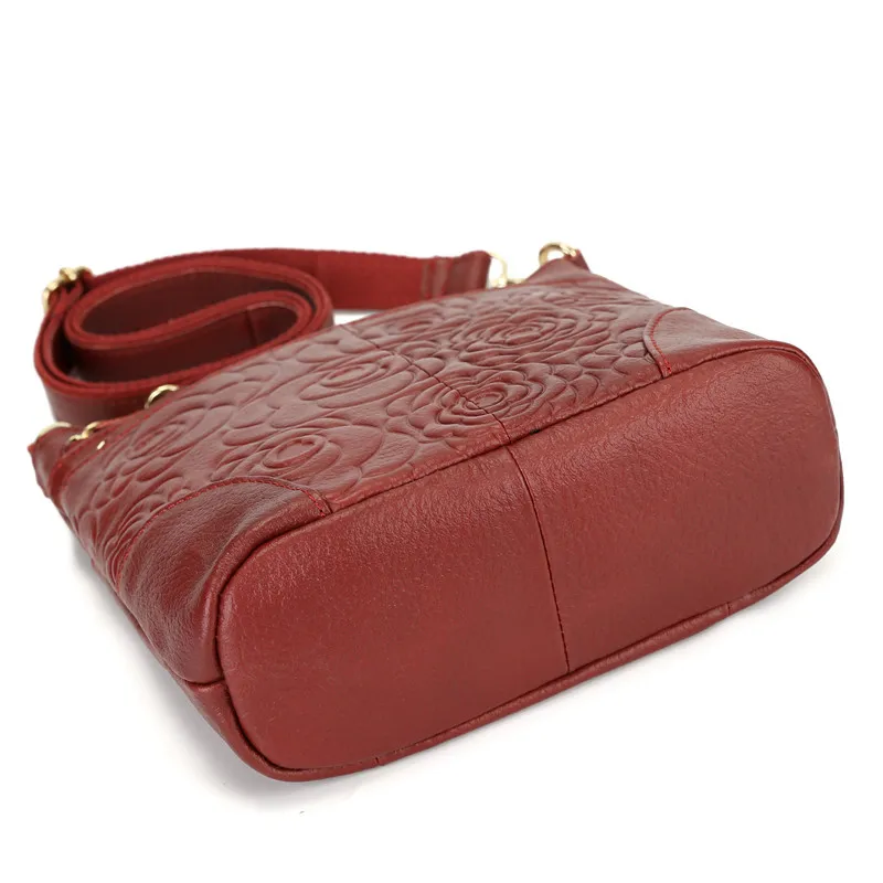Роскошная сумка из натуральной воловьей кожи с тиснением, Высококачественная кожаная сумка на плечо, модная винтажная сумка из кожи с несколькими карманами