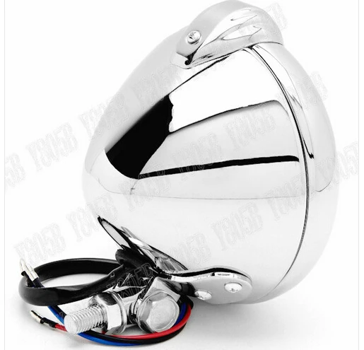 Фар мотоцикла хром для Yamaha Vstar 400 650 1100 1300 Virago Xv 250 535 750 1100 Road Star пользовательские вертолет крейсер