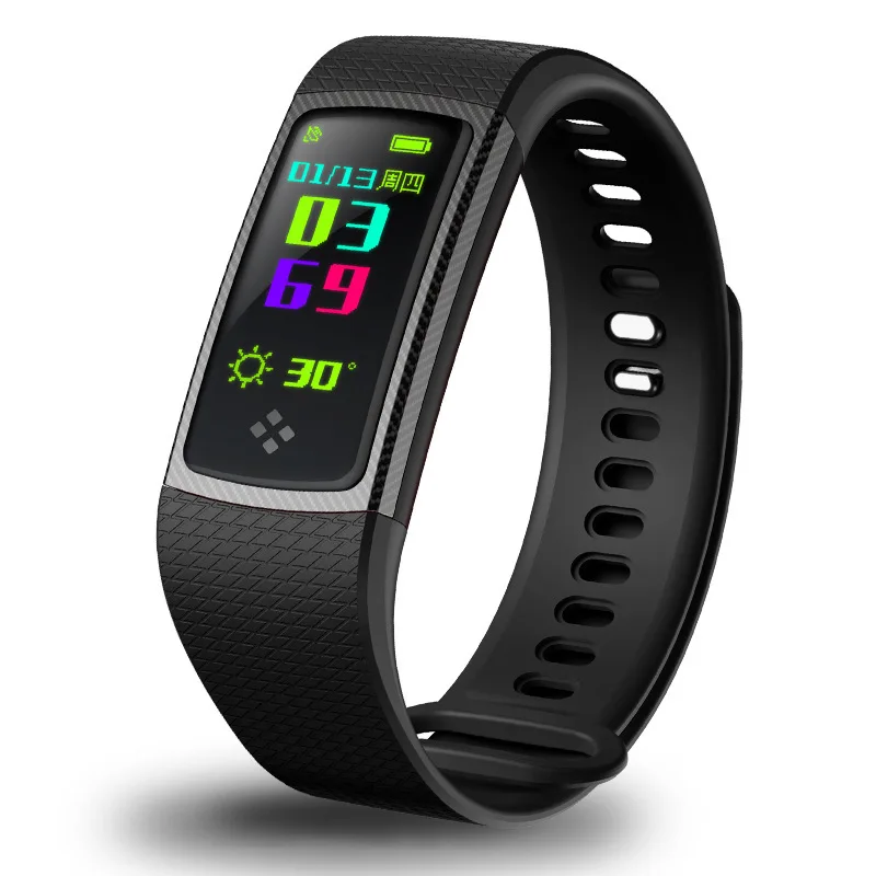 

2018 Smart Wristband Fitness Bracelet Heart Rate Monitor Mens Fitness Bracelet Color Screen Activity Tracker For IOS PK Miband 2