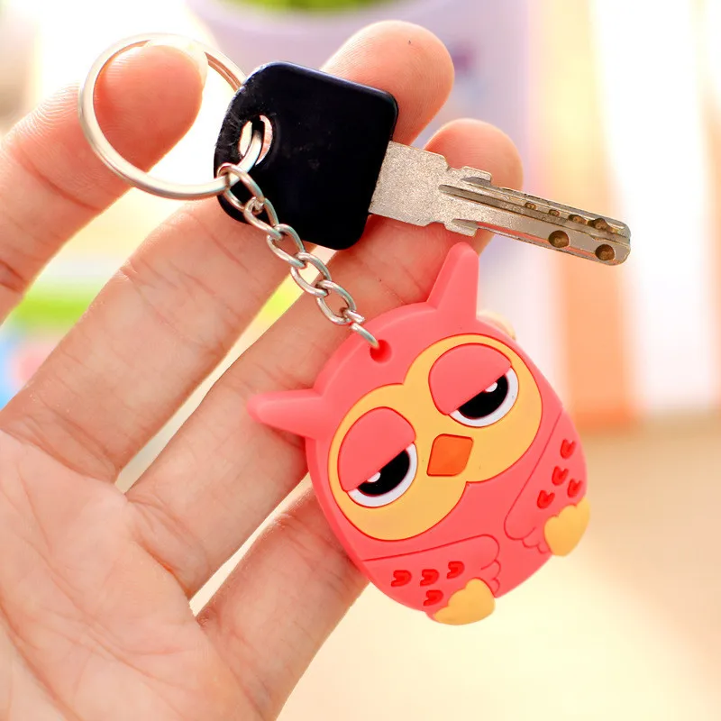 

1Pcs Cute Cartoon Mickey Minnie Owl PVC Key ring Keychain Backpack Accessories Key chains Key Holder Kid Gift