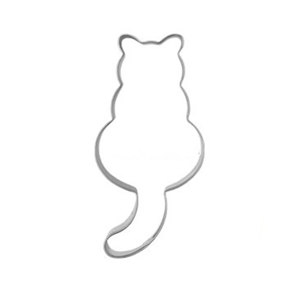 Cookies Cutter Mold Cute Cat Shape Stainless Steel Baking Cake Mould Chocolate Cookie Tools