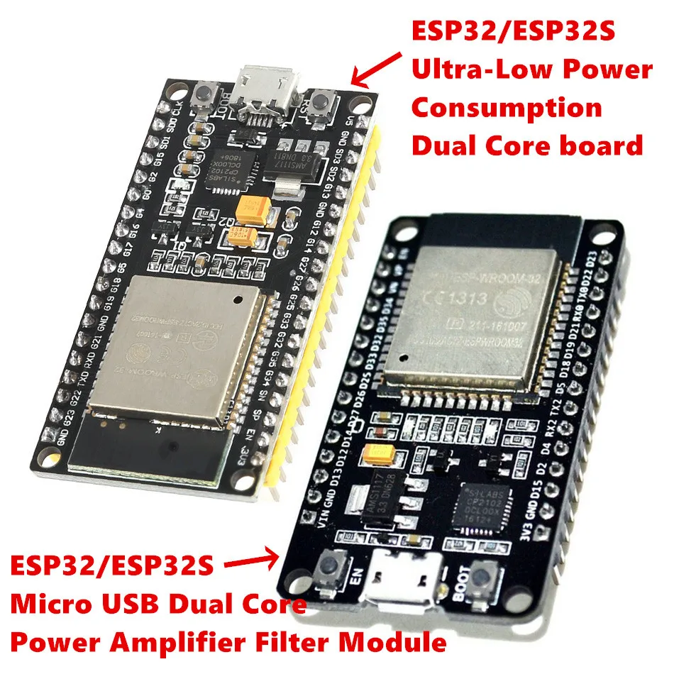 ESP32 ESP-32 ESP32S ESP-32S CP2102 беспроводная WiFi Bluetooth плата микро USB двухъядерный усилитель мощности модуль ультра-низкой мощности