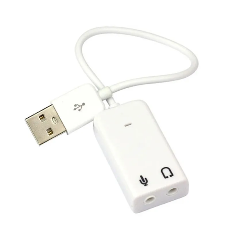 USB 2,0 Виртуальный 7,1 канальный аудио usb звуковая карта аудио интерфейс звуковая карта адаптер Белый для ноутбука ПК Mac дропшиппинг