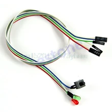 Case Desktop ATX Power On Reset Switch Cable With HDD LED Light For PC Computer #L057# new hot