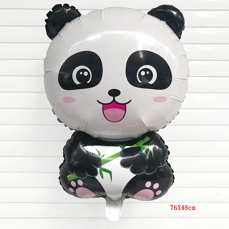 1 шт. 76X48 см фольгированные шары с изображением панды из мультфильма китайские национальные сокровища с днем рождения вечерние воздушные шары для детей воздушный шар Globos Гелиевый шар