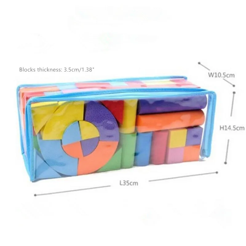 Soft Foam Building Blocks Construction Imaginationtoys Educational Playing For Kids Children Toddlers Non-Toxic Set Of 50Pcs (5)
