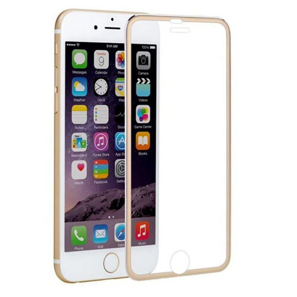 

Screen Protector For IPhone X 6 6s 7 8 Plus 3D 9H Nano Tempered Glass Curved Titanium Border Coated Full Cover Protective Film