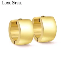 Роскошные стальные золотые/серебряные серьги-кольца для женщин, серьги из нержавеющей стали, модные ювелирные изделия, вечерние, подарок