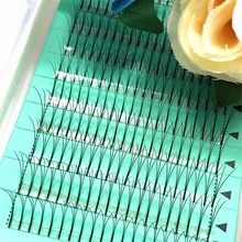 1 tray 3D volume lash Big Eye Secret W Fans Individual Eyelash Extension Premade Flase Lashes 10D Volume Eyelashes Free Shipping