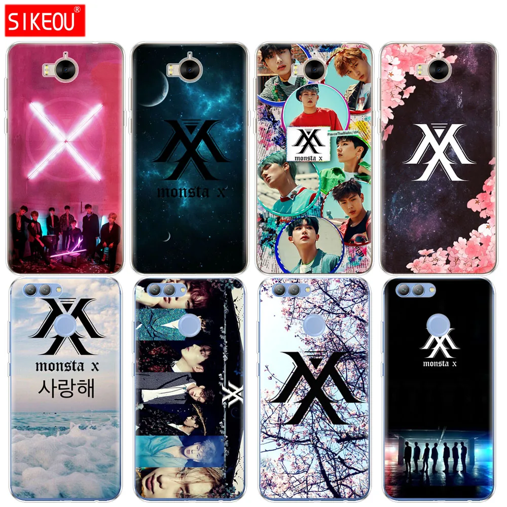 

Silicone phone Cover Case for huawei Y3 Y6 Y5 2 II 2017 nova 3 3e 3i 2s 2 LITE plus Monsta X KPOP Boy Group