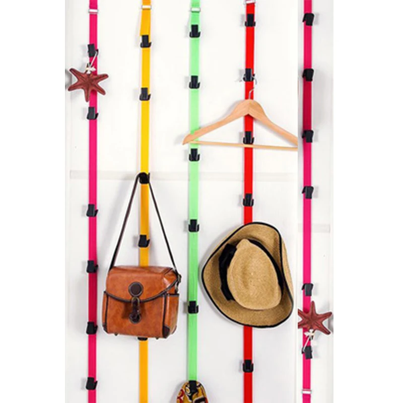 2Pcs 8 hook/pcs Door Cap Rack Baseball Cap Holder Organizer Storage