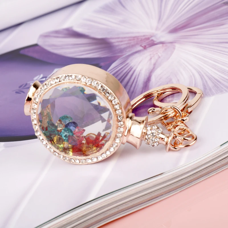 MQCHUN Perfume Bottle Keychain Rhinestone Crystal Charm Pendant Key Bag Chain Handbag Jewelry Mother's Day Gift -15 | Украшения и