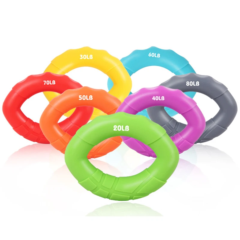 

Silicone Hand Grip Powerball Muscle Power Training Rubber Ring Exerciser Fitness Hand Exerciser Carpal Expander Finger Strength
