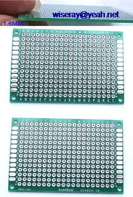 

DHL/EMS 250pcs Double Side PCB 4CM X 6CM Printed Circuit Board Blank Protoboard Soldering-A7