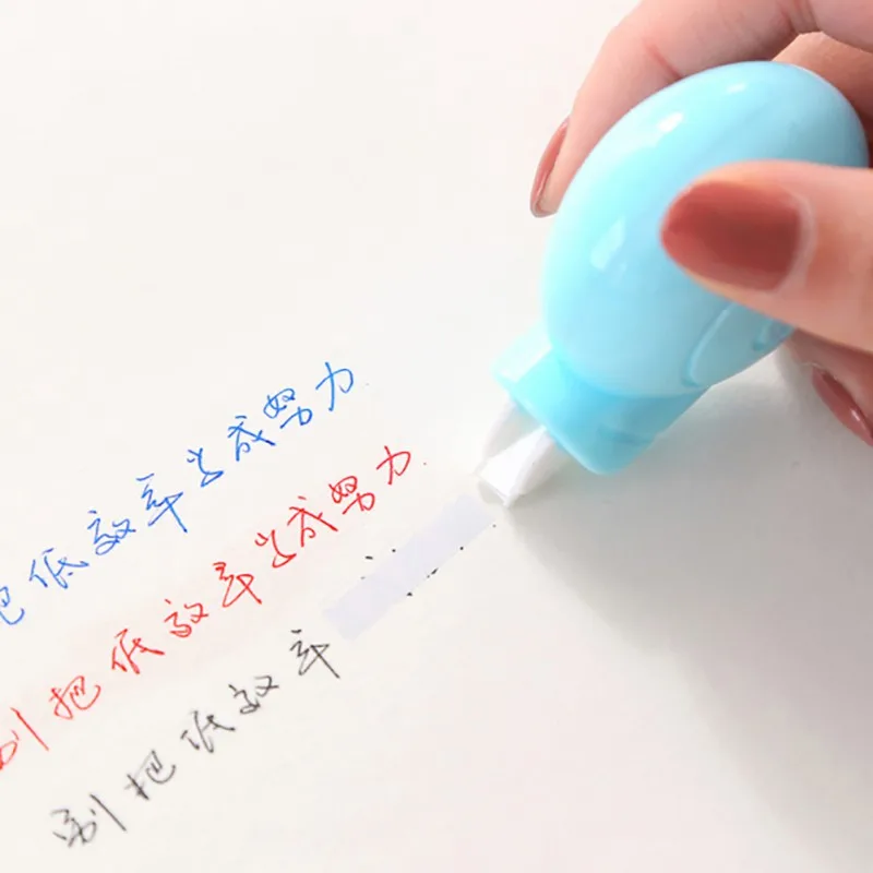 Cute Animal Snails Tape 6m White Student Correction Kawaii Stationery Office School Supplies Random Color Delivery|Корректирующие