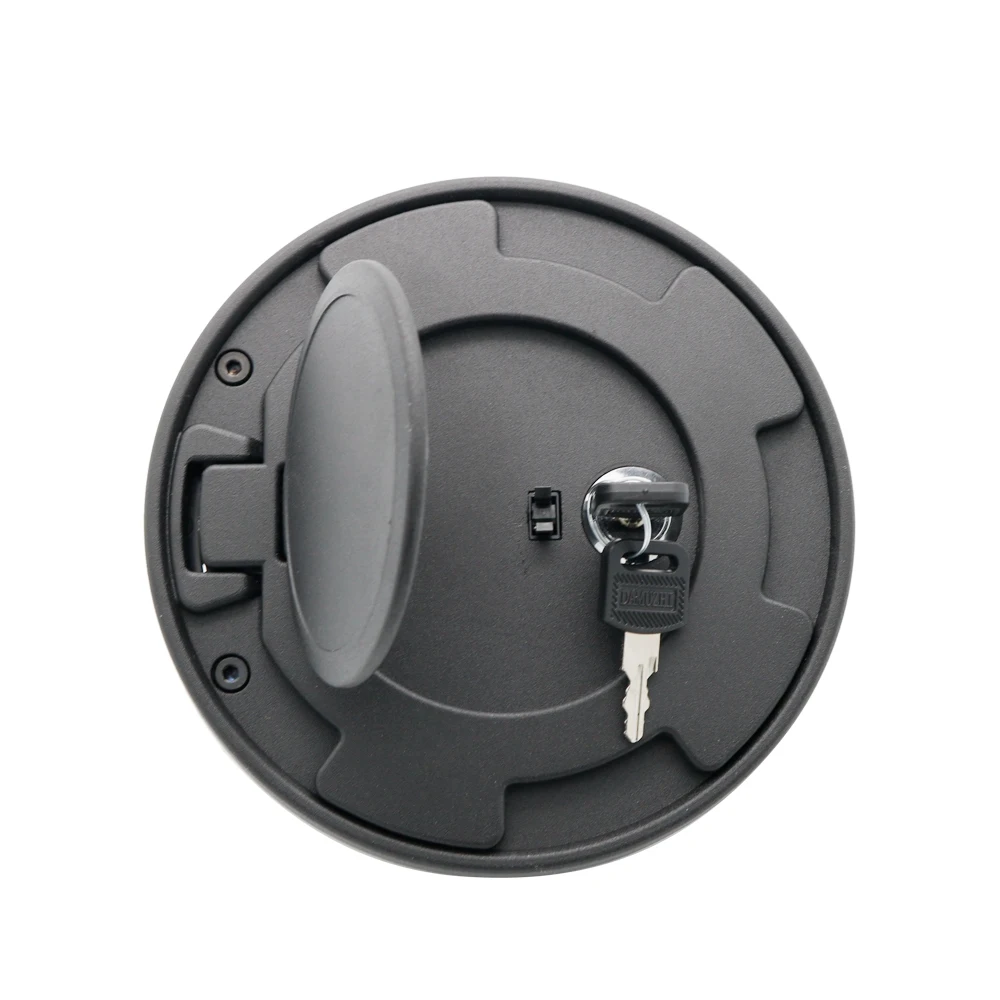 

Alloy Black Car Fuel Tank Cover Fuel Gas Cap Cover For Jeep Wrangler 2007-2017 With Key