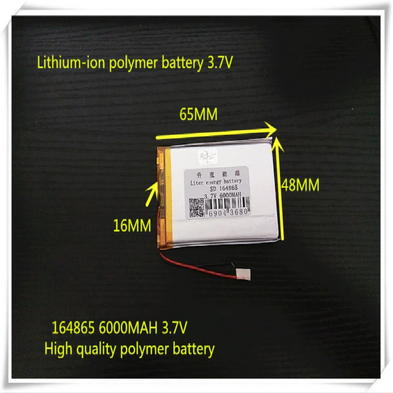 3 7 V 6000mAH 164865 полимерный литий-ионный/литий-ионный аккумулятор для планшетных ПК GPS