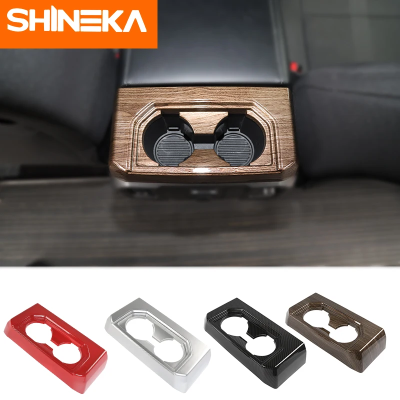 

SHINEKA Interior Mouldings for ford f150 2016+ Cup Holder Decoration Stickers Cover for ford f150 accessories