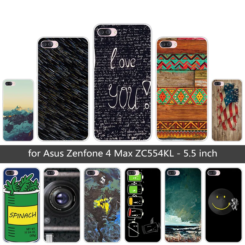 Для ASUS ZenFone 4 Max ZC554KL 5 дюймов Coque Fundas для Asus Zenfone Heaven чехлы телефонов Мягкие