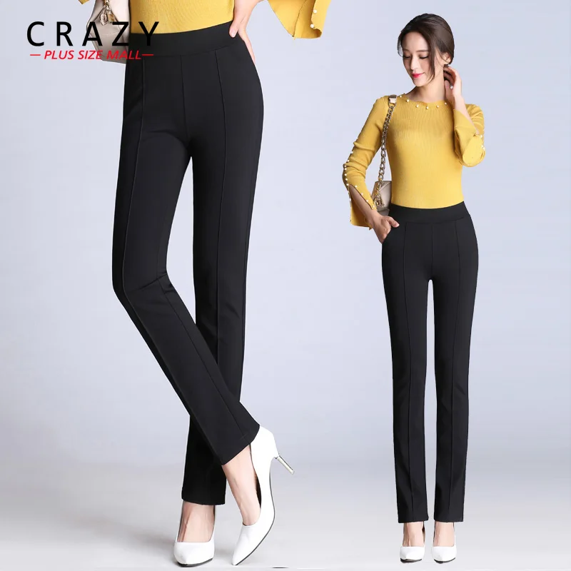 Crazy Plus Size Mall New M 9XL Women Long Elastic OL Pants 2018 Summer ...