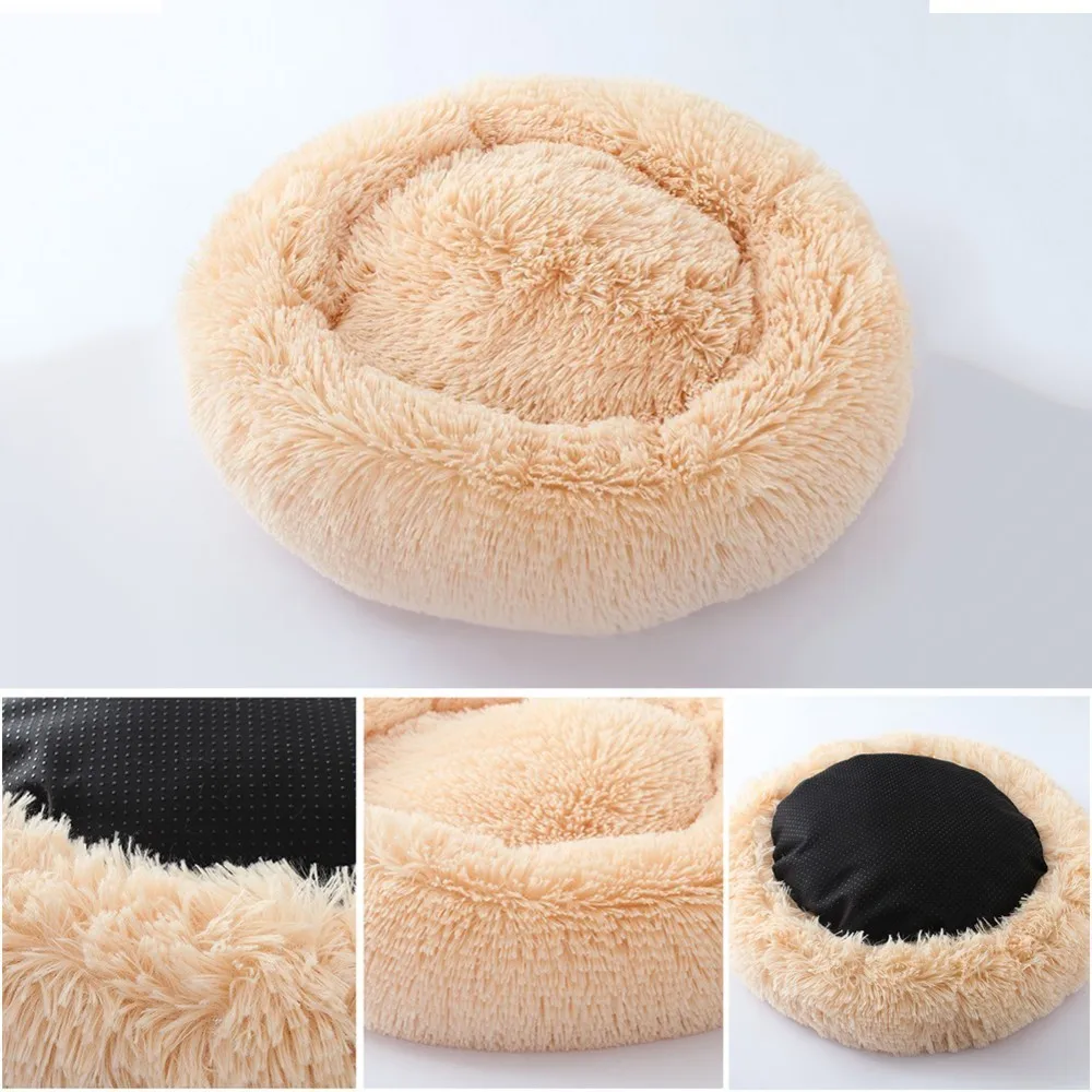 

Winter Warm Pets Plush Fleece Dog Round Bed Mats Sofa Kennels Doggy House Soft Dogs Cats Puppy Kennel Cushion Basket 50/60cm