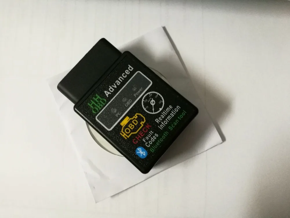 

10pc New arrival Version 2.1 ELM327 HH OBD Advanced MINI ELM 327 V2.1 Black Bluetooth OBD2 Car CAN Wireless Adapter Scanner Tool