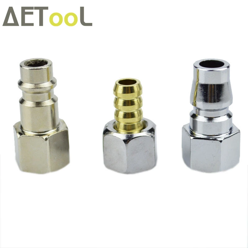 

AETool Universal 1/4 Inch Spray Gun Quick Connector Paint Gun Car Blow Air Gun Coupler Single Joint Female Thread Connectors