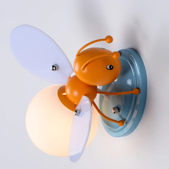 

creat Children bedroom boys and girls bedside lamp decorative LED cartoon bee LED children's wall lamp