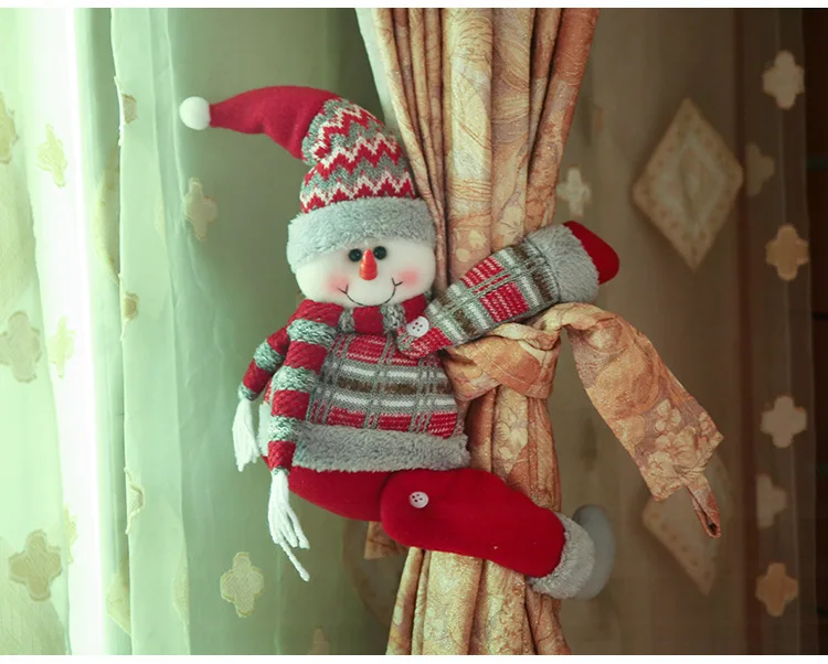 Новые модели рождественские украшения для дома оконная Пряжка для штор Рождественское украшение Санта Клаус