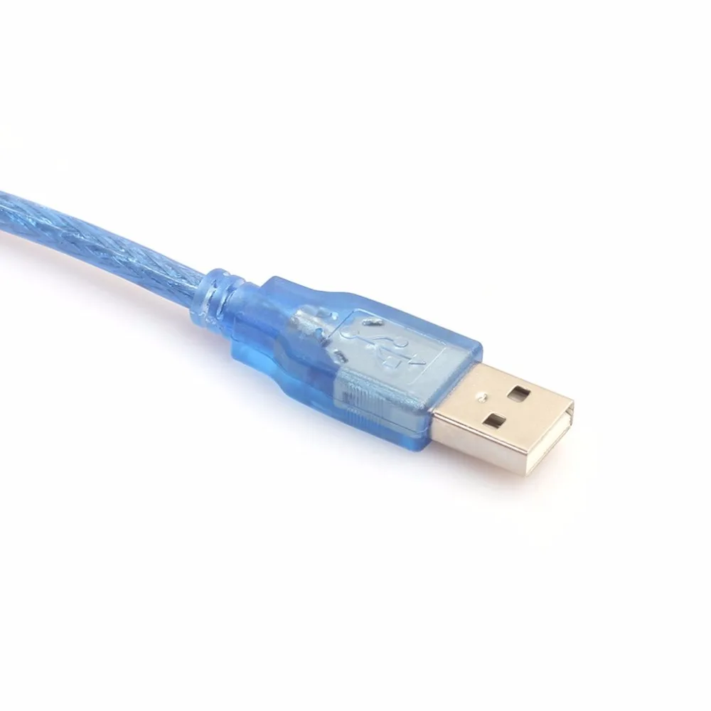 30 см высокоскоростной USB 2,0 кабель-удлинитель прозрачный синий штекер для женщин USB удлинитель медный сердечник USB короткий кабель