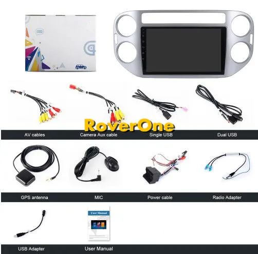 Perfect Car Multimedia Player for Volkswagen Tiguan 2010 - 2015 Octa Core Android 9.0 10.2