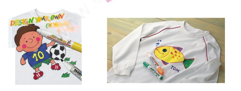 6 цветов/набор смываемый маркер ткань и футболка лайнер текстиль DIY маркеры рисование на ткани ручка футболка акварельный текстильный маркер