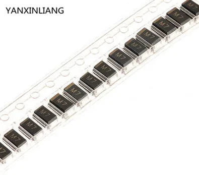 100 шт. SMD 1N4007 выпрямительный диод 1А 1000 в M7 | Электронные компоненты и