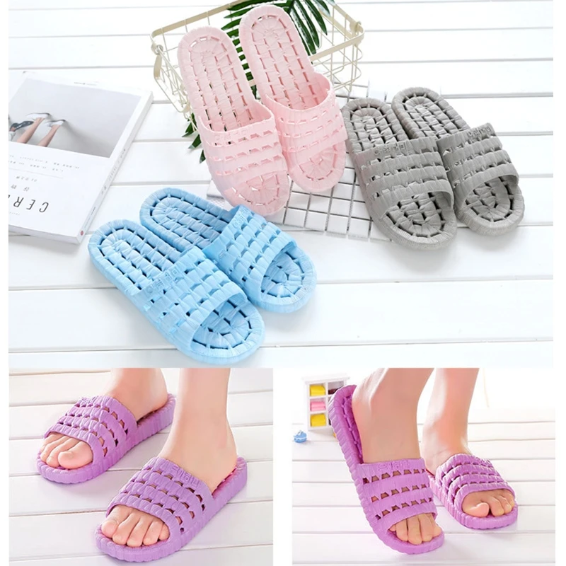 36 41 Sizes Womens Plastic Soft Slippers Casual Style Flat Sandals Bath