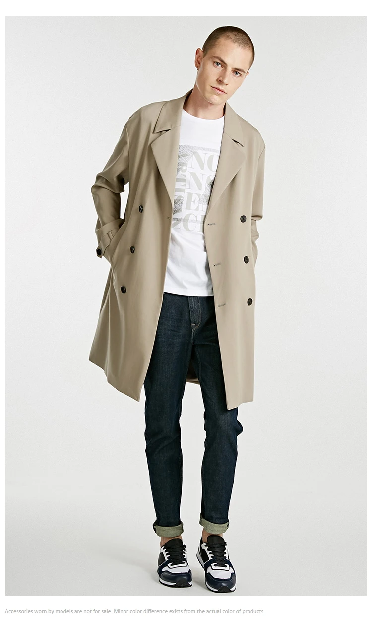 JackJones осень мужская мода сплошной цвет длинное повседневное пальто куртка 218321556