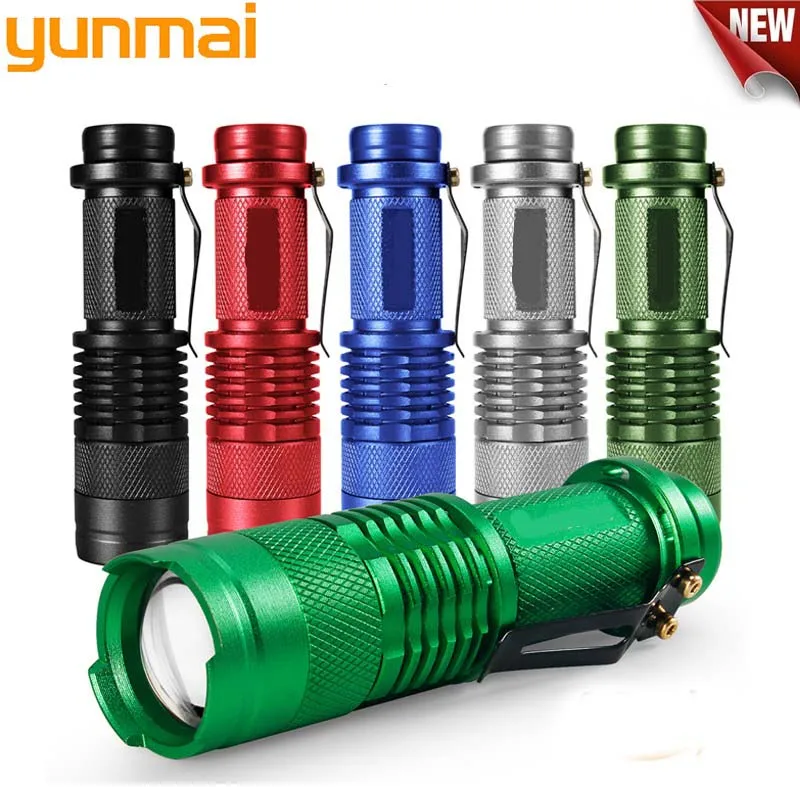 Adjustable Mini LED Flashlight Torch Zoom Focus Torch Lamp Penlight Waterproof 3 Modes Use AA/14500 battery For Camping running