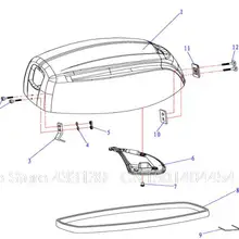 Крышки двигателя для hidea HDF9.9, 4-тактный 9.9HP