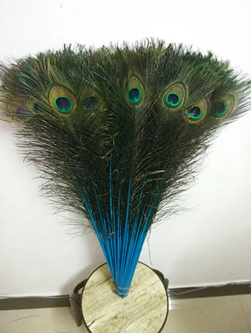 Free-shipping-50-PCS-Blue-natural-peacock-feather-eye-30-32-75-80-c0m-D0IY-jewelry