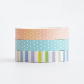 

MaoTu 3 Rolls/Set Border Series Washi Tape Set Masking Tape DIY Journal Diary Adhesive Scrapbooking Stickers 0.8cmx5m