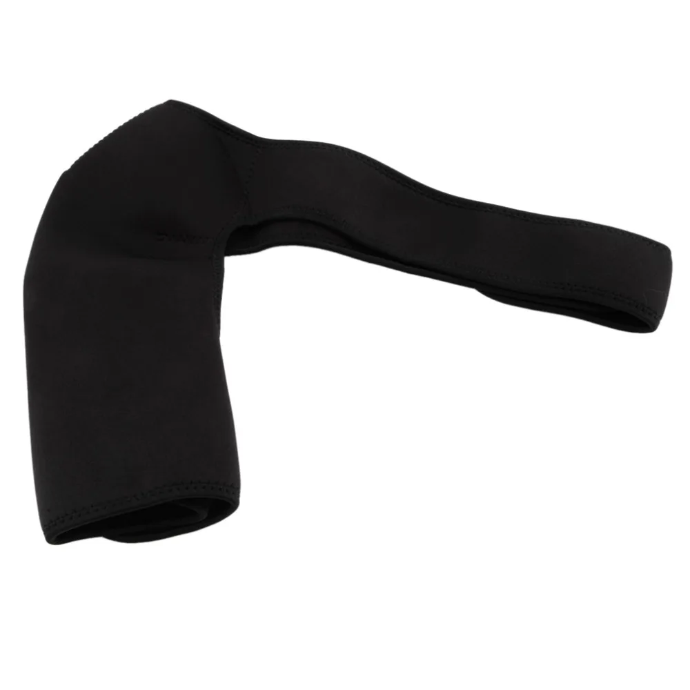 Adjustable Breathable Gym Sports Care Single Shoulder Support Back Brace Guard Strap Wrap Belt Band Pads Black Bandage Men&Women