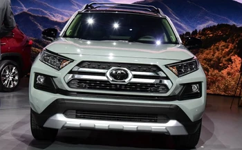 

ABS Chrome Front Center Grille Grill Cover Trim Exterior Accessories Car Styling Parts For Toyota Rav4 Rav 4 Adventure 2019-2020