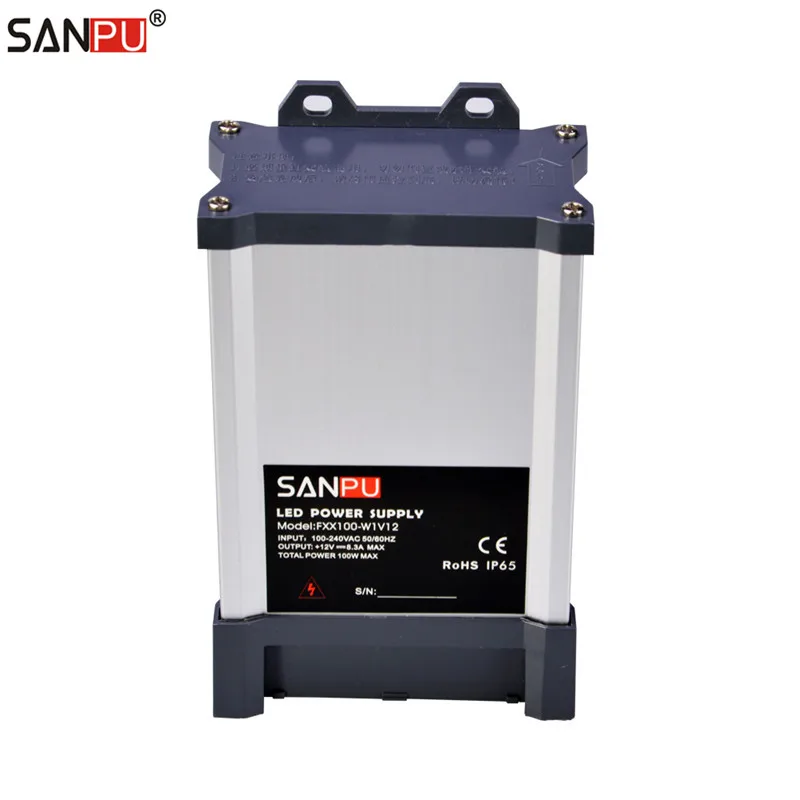 SANPU SMPS 12 в 100 Вт Светодиодный источник питания 8А защита от дождя использование 220В