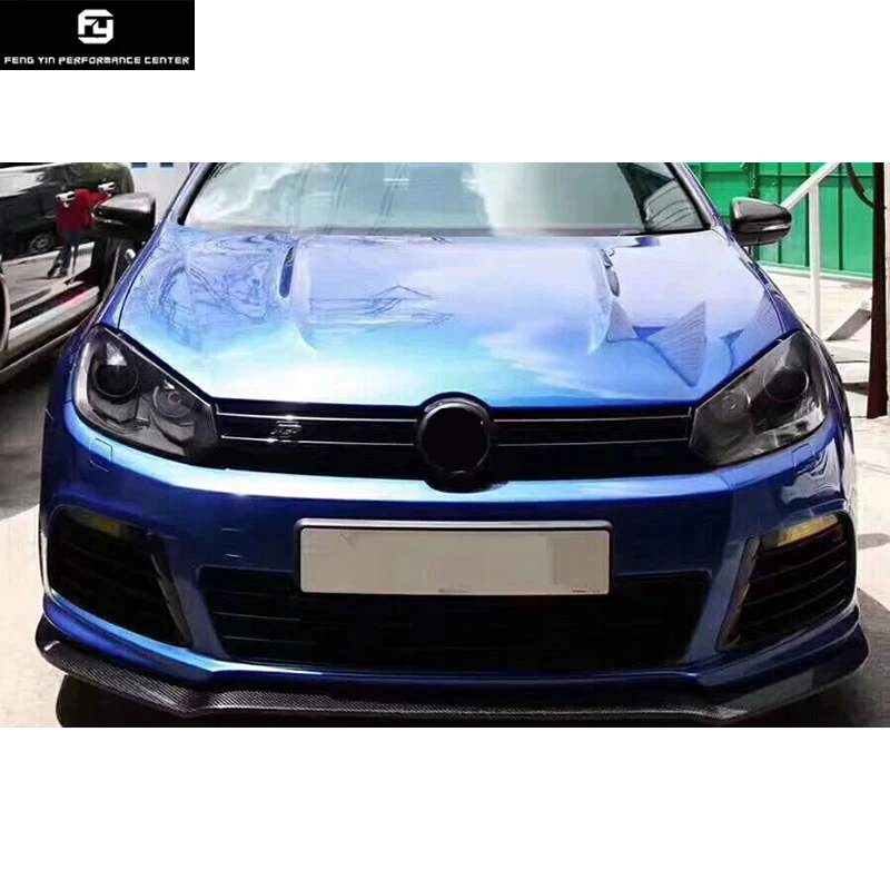 Комплект кузова автомобиля Golf 6 R20 углеродное волокно передняя губа задний диффузор боковые юбки для VW Golf6 MK6 R20 11-13