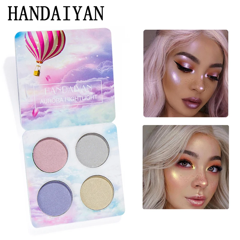 

HANDAIYAN Highlighter Illuminator Makeup Face Brightener Contouring Liquid Highlighter Palette Powder Bronzer Face Glow Kit