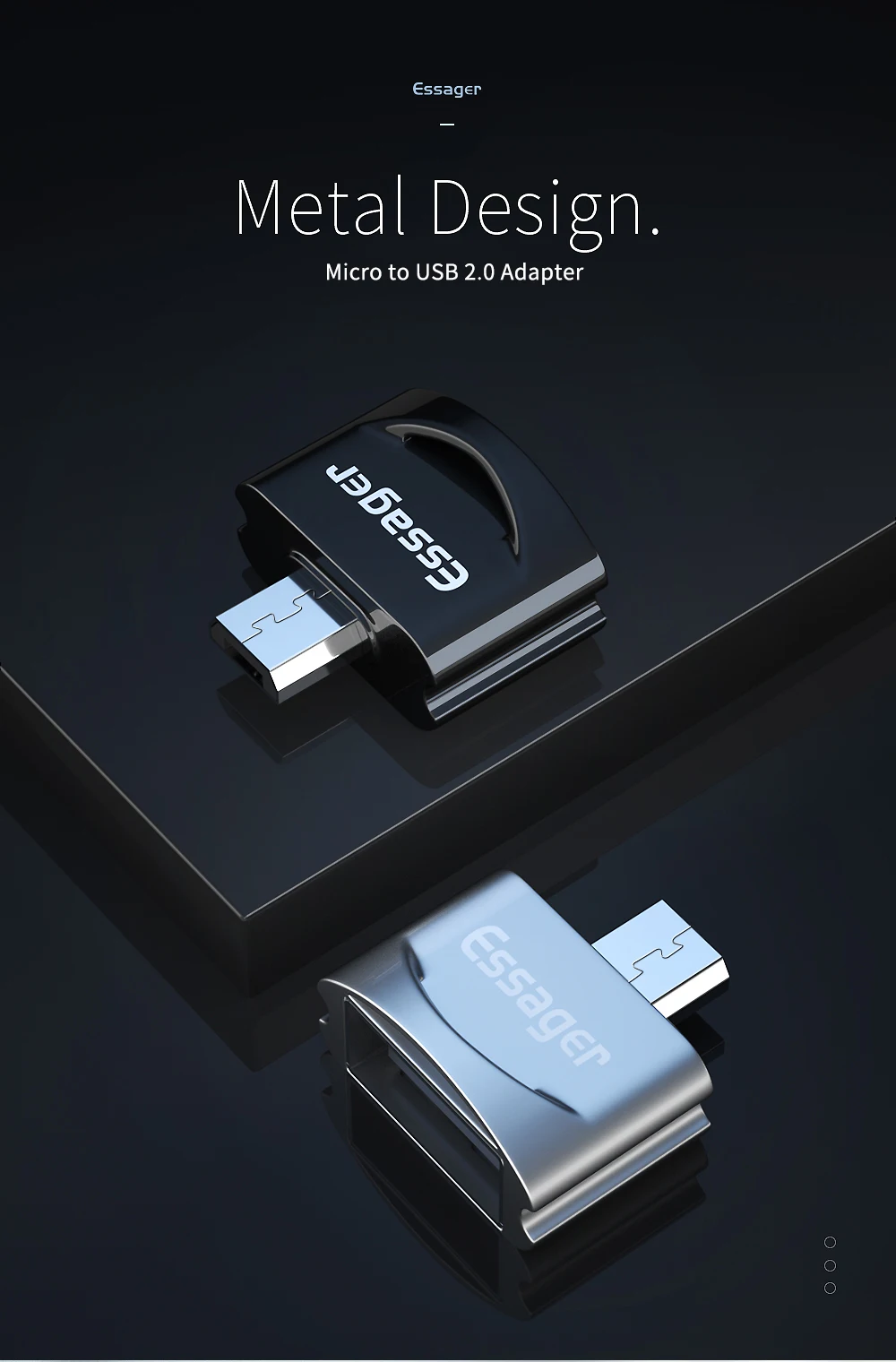 Essager OTG Micro USB адаптер для samsung Xiaomi huawei Android Micro USB штекер для USB 2,0 Женский адаптер OTG конвертер