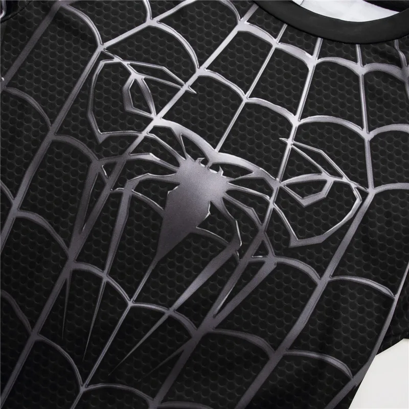 Черный Человек-Паук Броня мужские компрессионные рубашки Косплей футболка s быстросохнущая футболка для фитнеса компрессионная рубашка облегающая футболка для бодибилдинга