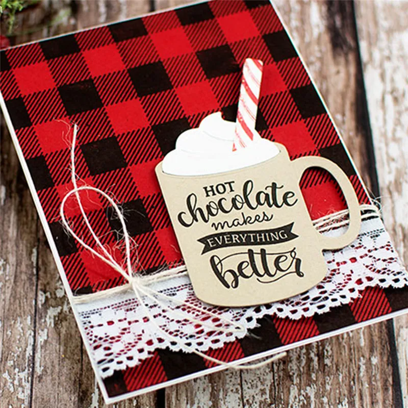 

Naifumodo Comfy Cocoa Die Set Metal Cutting Dies Stencils for DIY Scrapbook Paper Card Decorative Craft Embossing New 2019 Hot