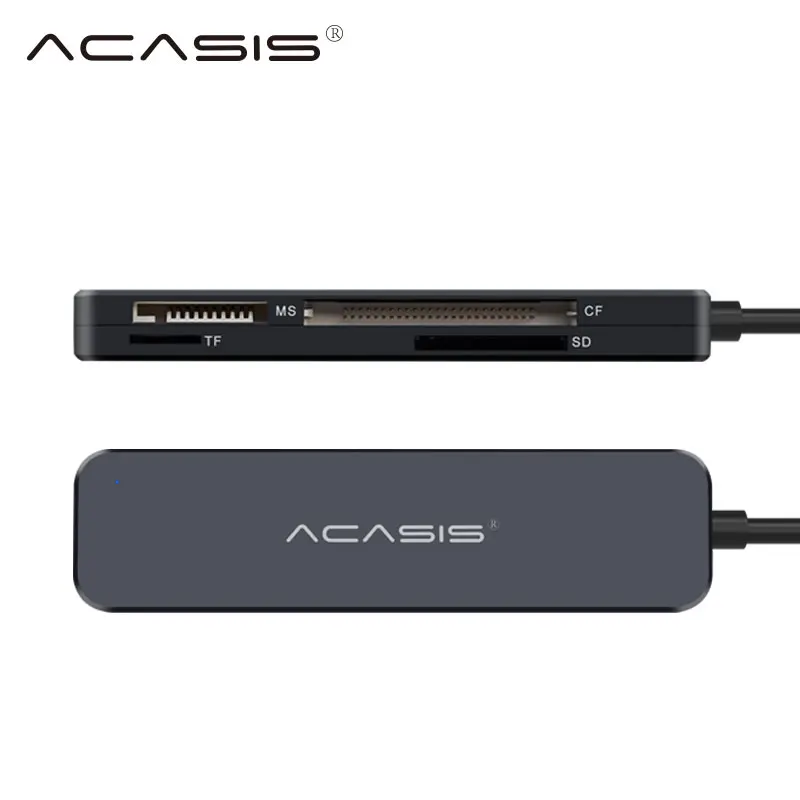 Acasis USB 3,0 кард-ридер SD Micro SD TF CF MS компактная флеш-карта адаптер для ноутбука OTG Тип C к мульти-кард-ридер USB 3,0