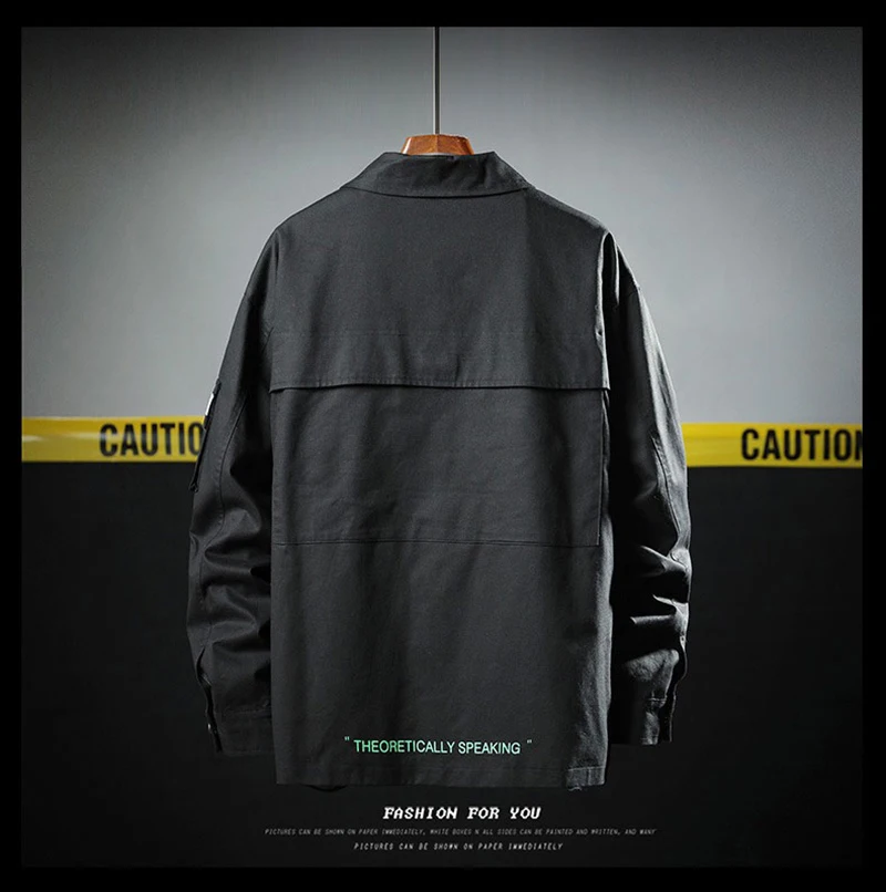  Street Jackets Hip Hop Erkek Mont Patchwork Punk Rock Men Coat Big Size   (3)